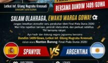 Kegiatan Nobar Final Piala Dunia 2026 di Makodim Gowa. Foto Istimewa / Aswar