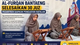 Tiga Santriwati Al-Furqan selesai 30 juz Kabupaten Bantaeng Provinsi Sulsel