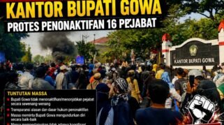 Ribuan Massa Meminta Bupati Gowa Agar Segera Mengundur Diri