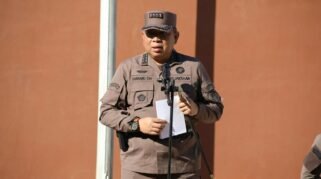 Peringatan Hari Lahir Kejaksaan Republik Indonesia Ke-81 di halaman Kantor Kejaksaan Negeri Gowa,