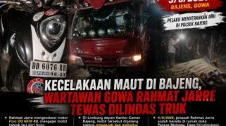 Kecelakaan lalu lintas maut terjadi di wilayah Kecamatan Bajeng, Kabupaten Gowa,
