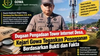 Kejaksaan Negeri (Kajari) Gowa, Bambang Dwi Murcolono, S.H., M.H., menegaskan komitmennya dalam menangani setiap informasi terkait dugaan tindak pidana korupsi