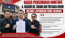 Nasrun Dg Tarang didampingi kuasa hukumnya Imam, S.H, secara resmi melaporkan seorang pria bernama Robi Irawan